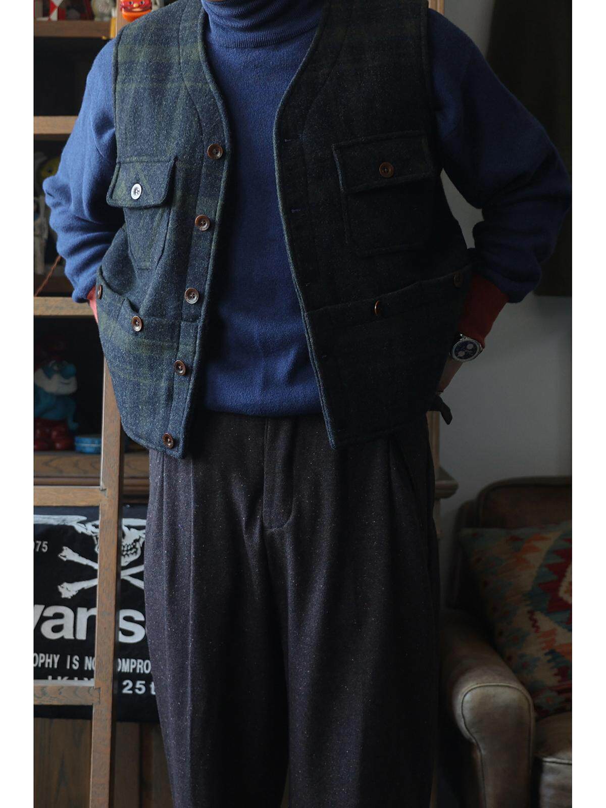 Leather Work Vest For Men - Gilet de travail Secondorder FW24 à