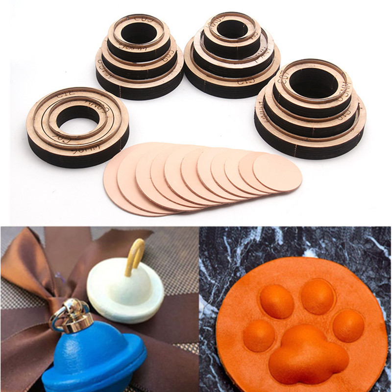 Leatherwork Templates - Matrice de découpe de cuir ronde,