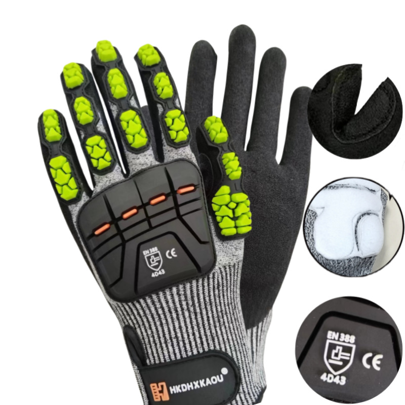Leatherworking Leveling - Gants de travail de protection Anti-Vibration,