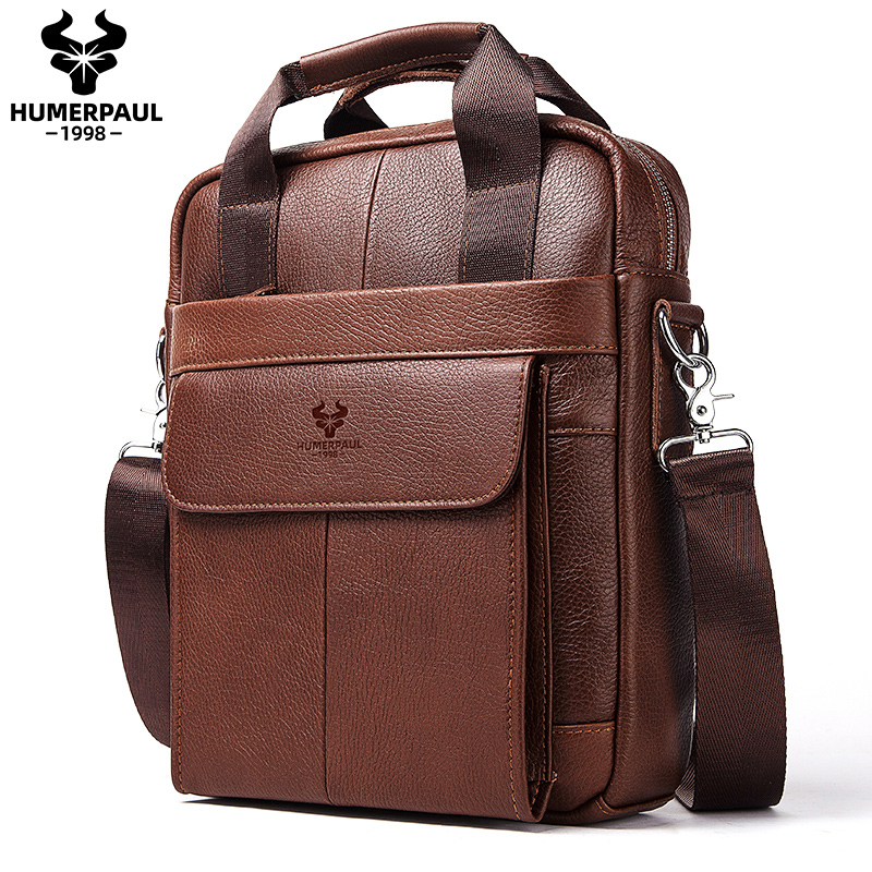 Leather Work Bag Men - Sacs en cuir véritable durables pour