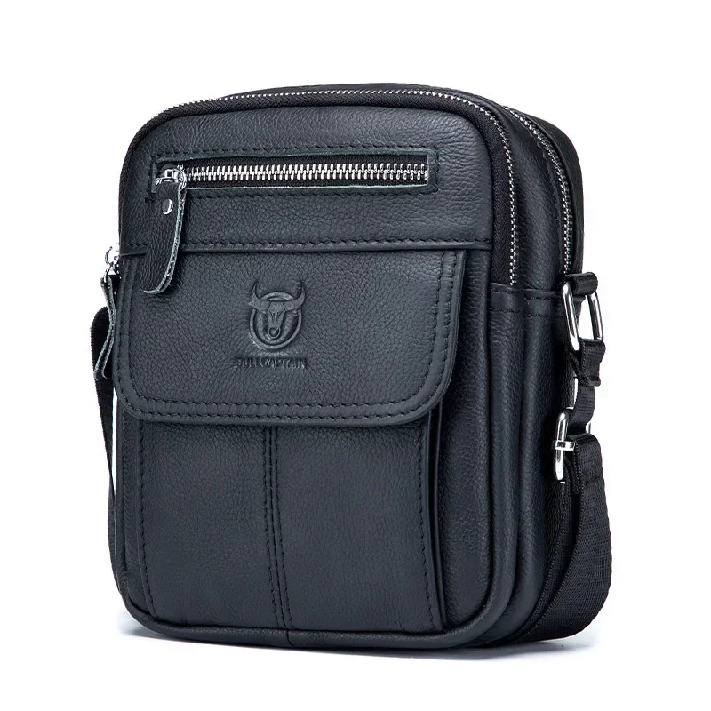 Leather Work Bag Men - Bullcaptain-Sac en cuir de vachette pour