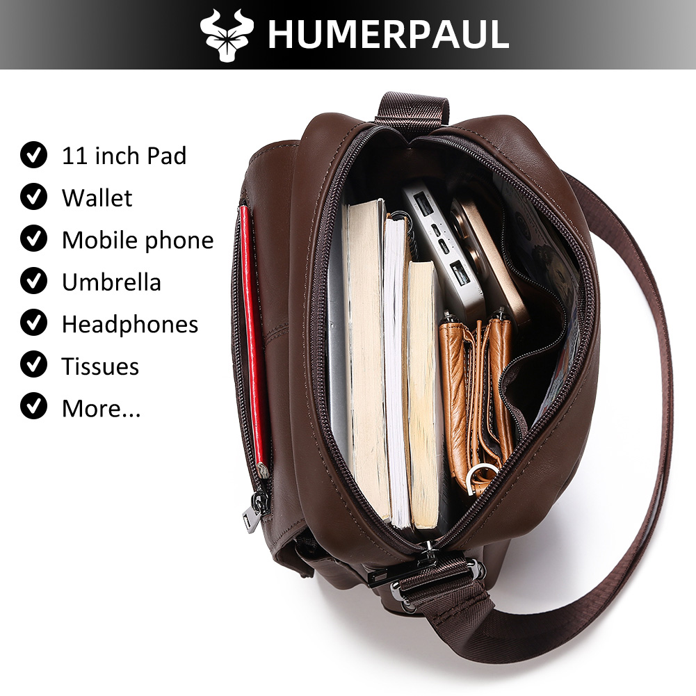 HUMERPAUL Sac à bandoulière en - Leather Work Bag Men avis et prix