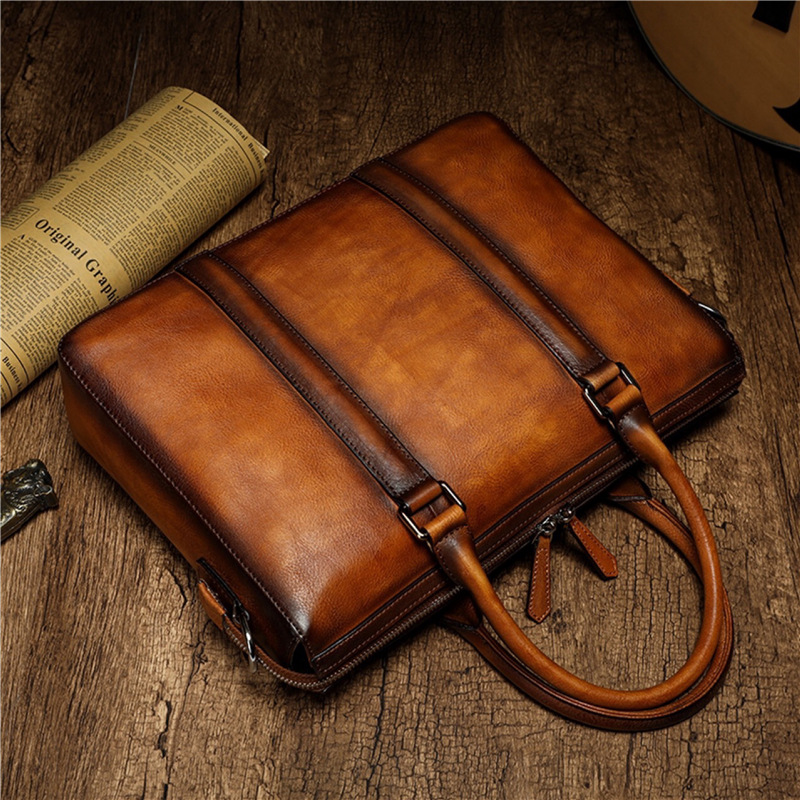 Porte-documents en cuir pleine - Leather Work Bag Men avis et prix
