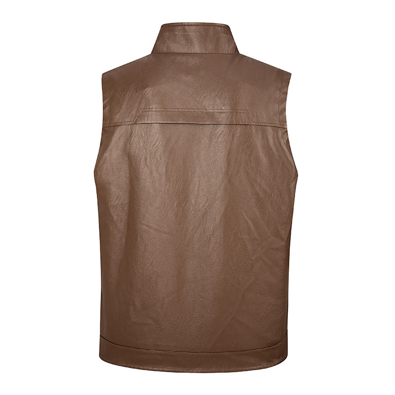 Gilet en cuir pour homme, gile - Leather Work Vest For Men avis et prix