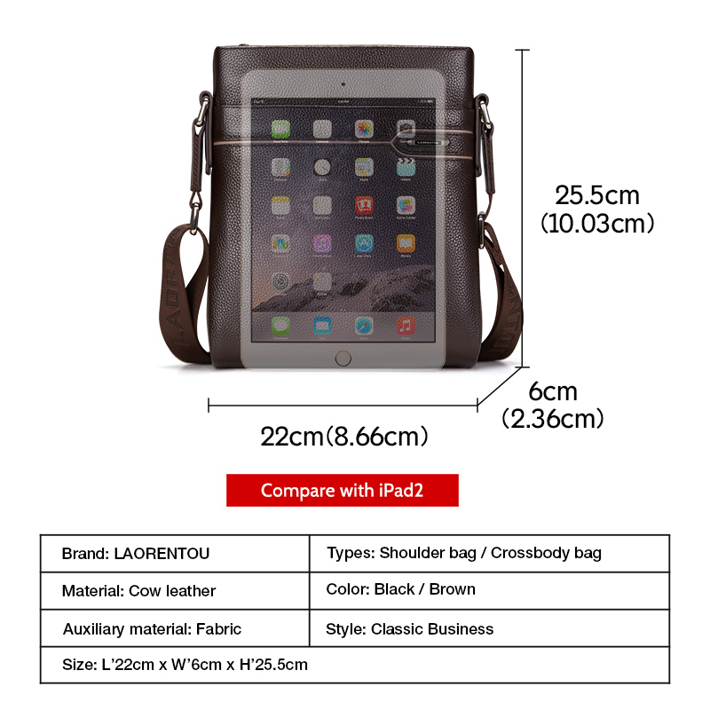 LAORENTOU hommes en cuir vérit - Leather Work Bag Men avis et prix