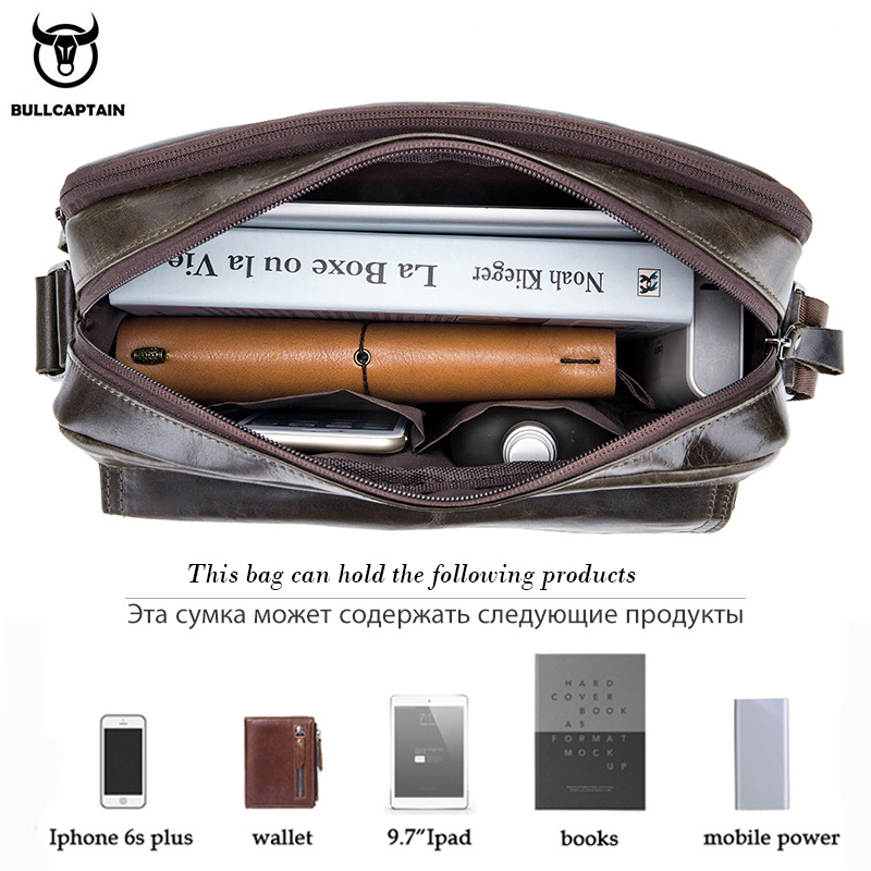 BULLCAPTAIN sac à bandoulière  - Leather Work Bag Men avis et prix
