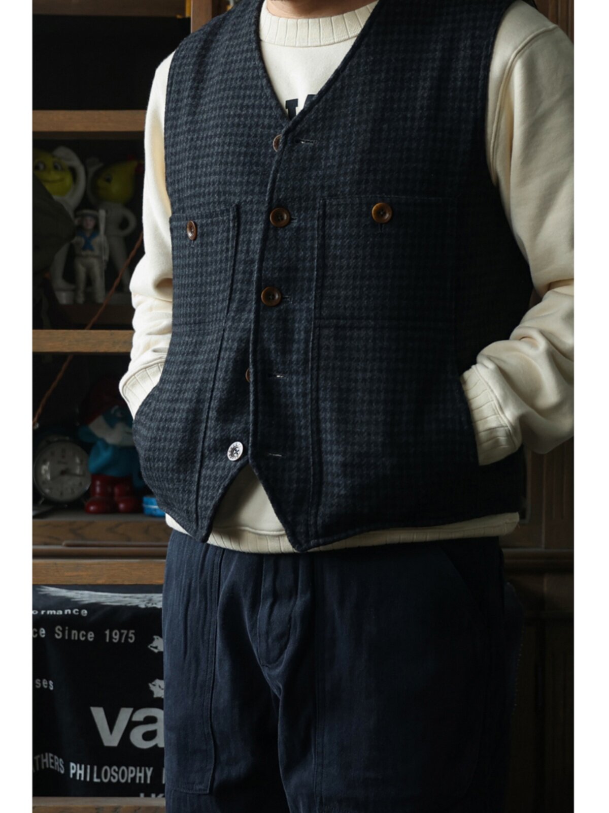 Secondorder FW24 Gilet de trav - Leather Work Vest For Men avis et prix