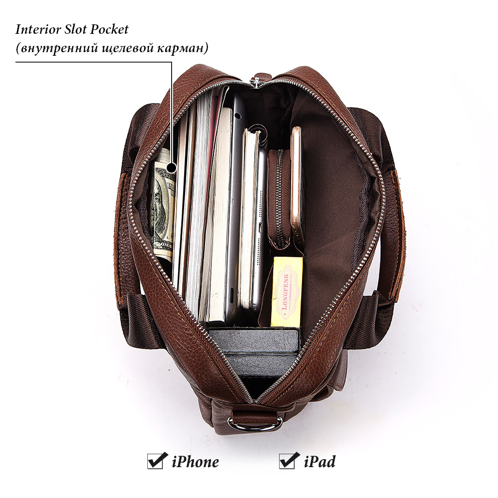 Sacs en cuir véritable durable - Leather Work Bag Men avis et prix